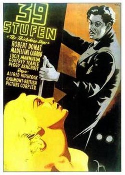 poster Alfred Hitchcock - Die 39 Stufen