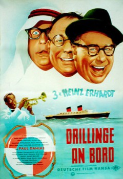 poster Heinz Erhardt - Drillinge an Bord
