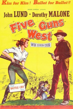 poster Fünf Revolver gehen nach Westen